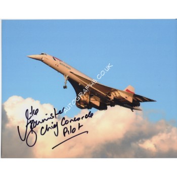Concorde Mike Bannister authentic signed autograph photo 1. COA UACC