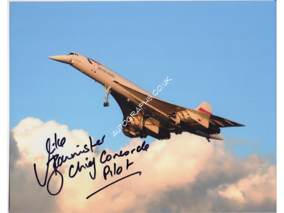 Concorde Mike Bannister authentic signed autograph photo 1. COA UACC