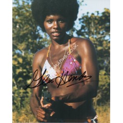 James Bond Gloria Hendry genuine signed authentic signature photo. COA UACC