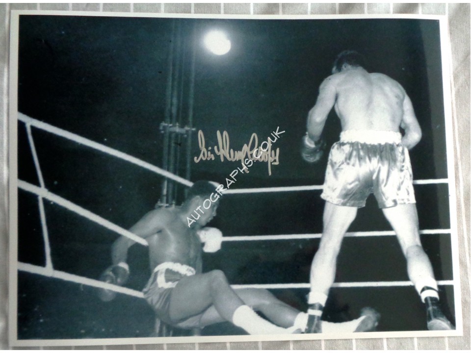 Henry Cooper Muhammad Ali genuine signed authentic signature photo 4. COA UACC