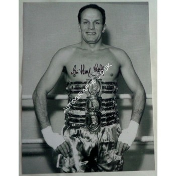 Boxing Henry Cooper genuine signed authentic signature photo 29. COA UACC