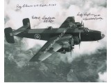 Halifax WW2 Goodman Cleaver Rusty Waughman signed authentic photo. COA UACC