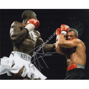 Johnny Nelson Boxing genuine signed authentic signature photo. COA UACC
