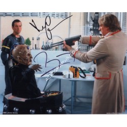Doctor Who Terry Molloy Leslie Grantham genuine authentic signed photo. COA UACC