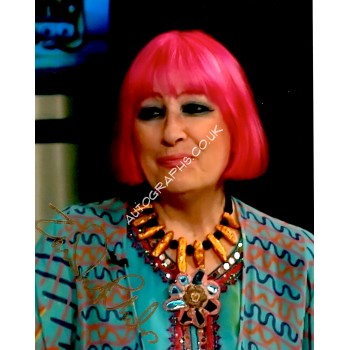 Zandra Rhodes fashion authentic signed autograph photo. COA UACC
