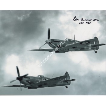 WW2 Peter Ayerst DFC BOB genuine signed authentic signature photo. COA UACC