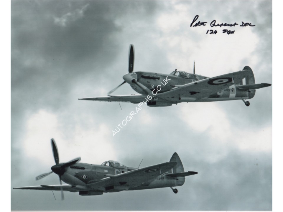 WW2 Peter Ayerst DFC BOB genuine signed authentic signature photo. COA UACC WW2 Peter Ayerst DFC BOB genuine signed authentic signature photo. COA UACC