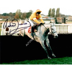 Richard Dunwoody Horse Racing signed autograph photo. COA UACC