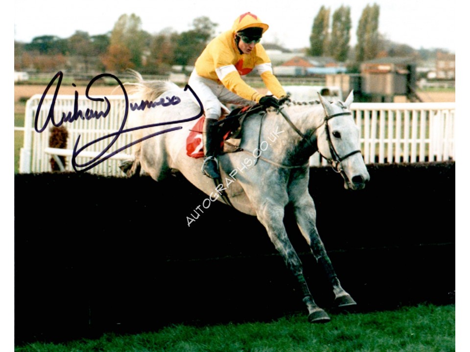 Richard Dunwoody Horse Racing signed autograph photo. COA UACC