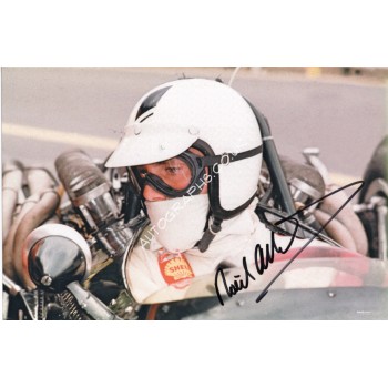 Richard Attwood BRM F1 authentic signed autograph signature image. COA UACC
