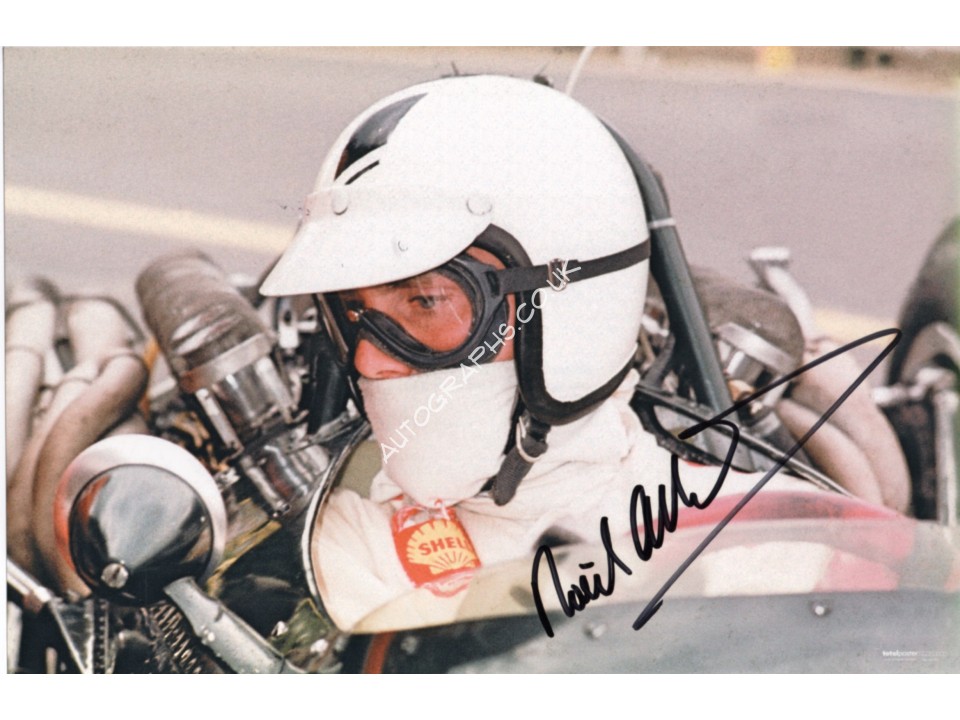 Richard Attwood BRM F1 authentic signed autograph signature image. COA UACC Richard Attwood BRM F1 authentic signed autograph signature image. COA UACC