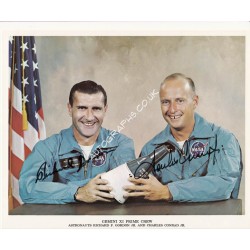Dick Gordon Pete Conrad Gemini authentic signed photo. COA UACC