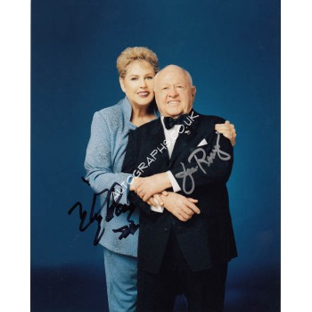 Mickey Rooney and Jan Rooney authentic signed autograph photo. COA UACC