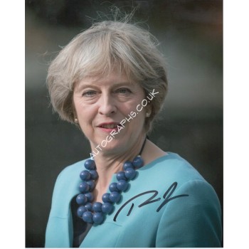 Theresa May Politics PM genuine signed authentic signature photo. COA UACC