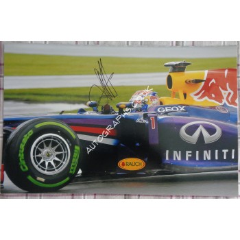 Sebastian Vettel Red Bull F1 genuine authentic signed autograph photo. COA UACC