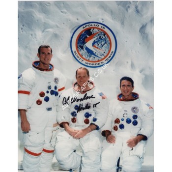 Apollo 15 Al Worden signed autograph photo space 9.. COA UACC