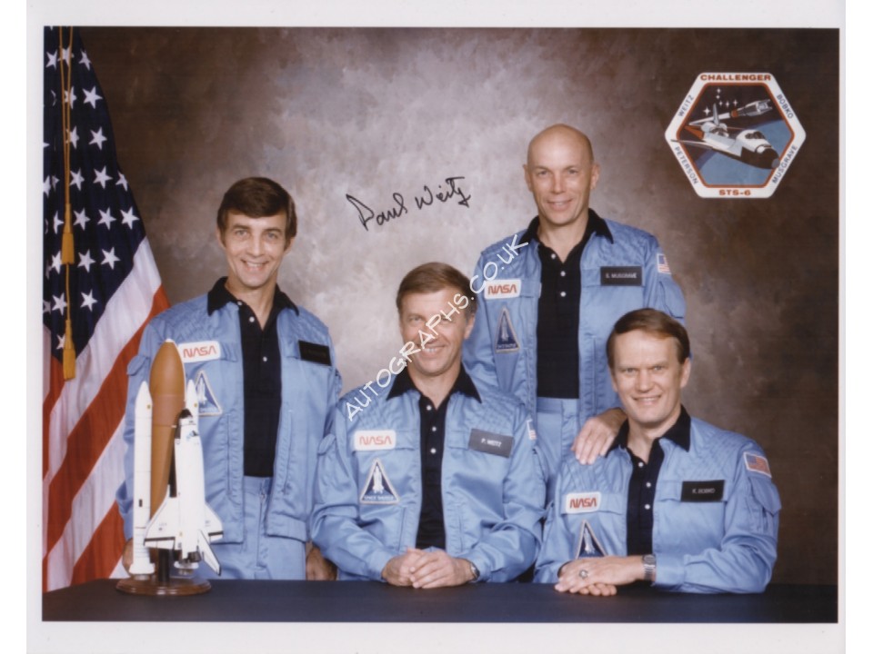 Paul Weitz astronaut authentic signed photo shuttle 2. COA UACC