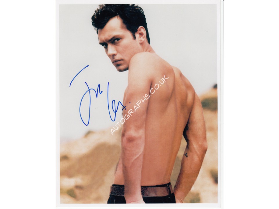 Jude Law authentic genuine signed authentic signature photo. COA UACC