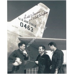 Fred Ascani  X1 pilot authentic genuine signed authentic signature photo. COA UACC