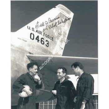 Fred Ascani  X1 pilot authentic genuine signed authentic signature photo. COA UACC