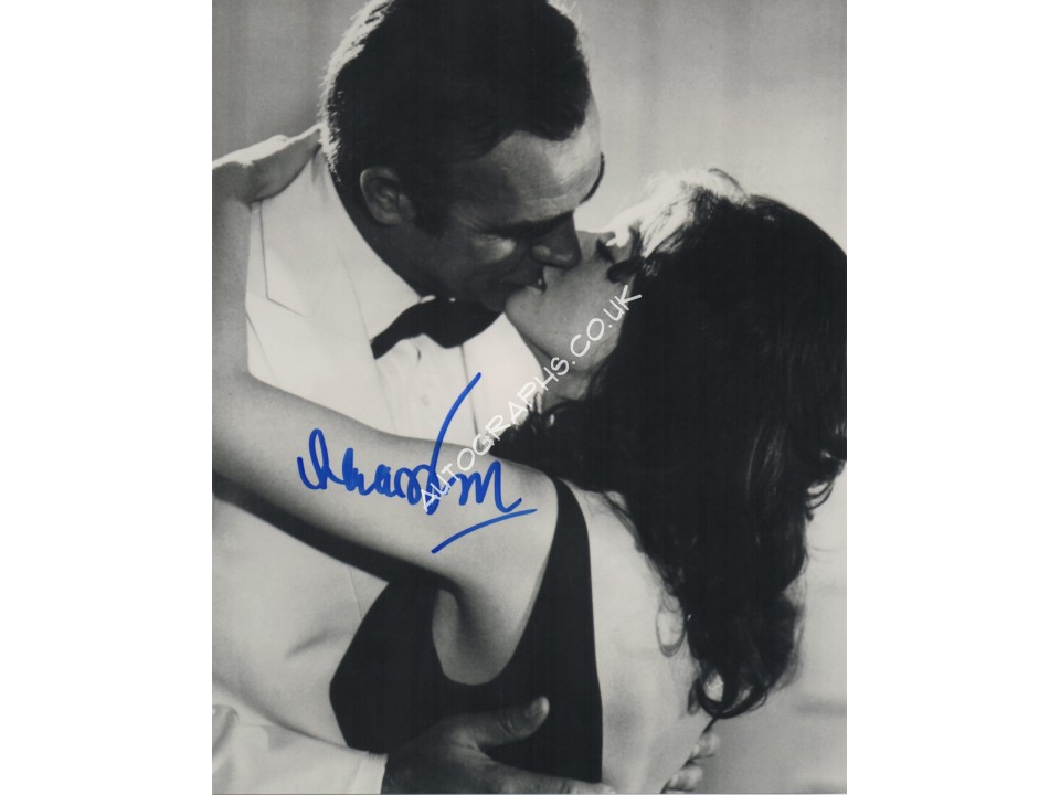 James Bond Lana Wood Connery signed authentic autograph photo. COA UACC