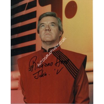 Richard Herd Star Trek V etc genuine signed authentic signature photo. COA UACC