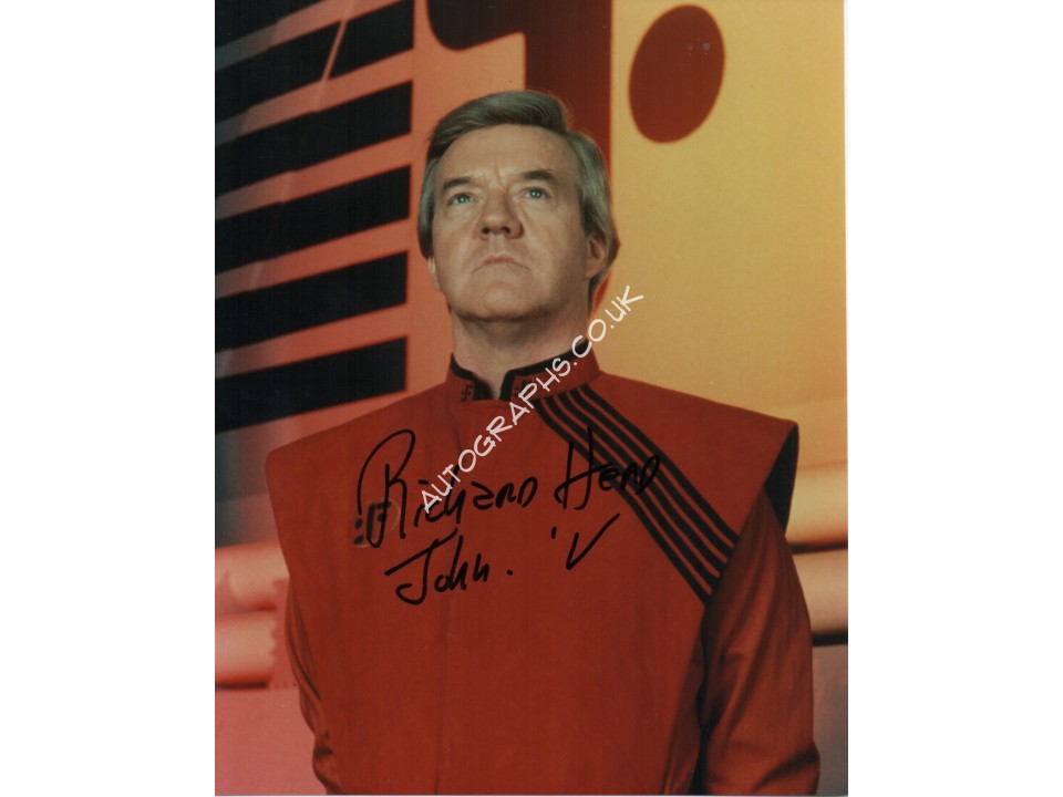 Richard Herd Star Trek V etc genuine signed authentic signature photo. COA UACC