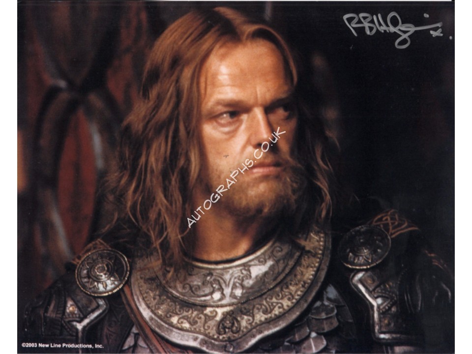 Bruce Hopkins Lord of the Rings signed authentic autograph photo. COA UACC
