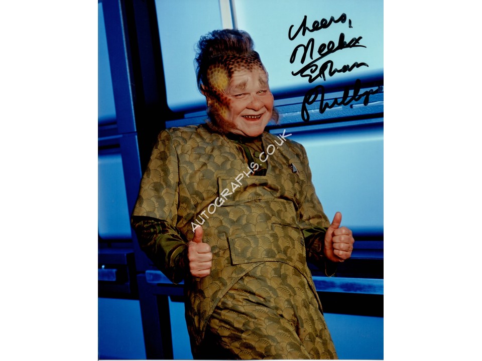 Ethan Phillips Star Trek Voyager genuine signed autograph photo. COA UACC