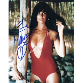 Caroline Munro James Bond genuine signed authentic signature photo. COA UACC