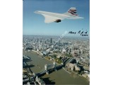 Harry Linfield signed authentic genuine autograph Concorde photo. COA UACC