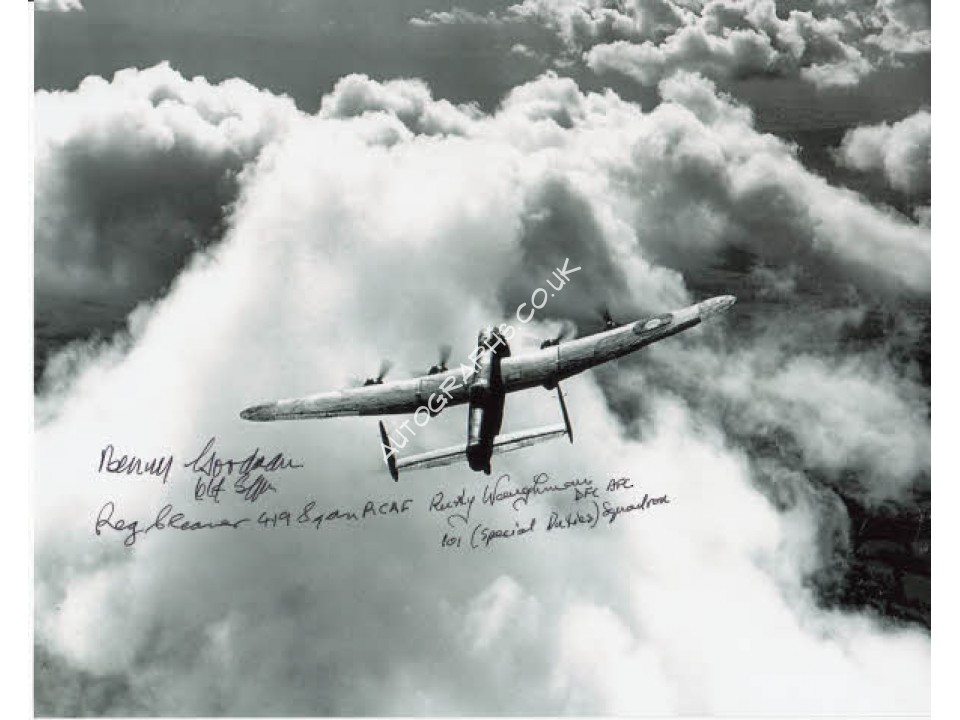 Lancaster multi veteran signed signed authentic autograph photo 2. COA UACC