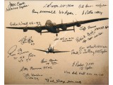 WW2 Lancaster multi signed authentic autograph photo. COA UACC