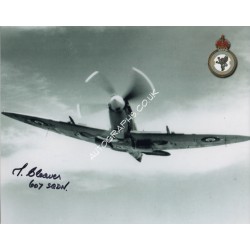 WW2 Reg Cleaver Spitfire signed authentic autograph photo. COA UACC
