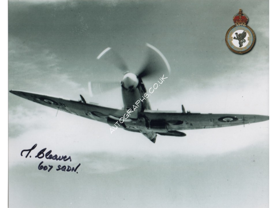 WW2 Reg Cleaver Spitfire signed authentic autograph photo. COA UACC