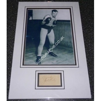 Jack Sharkey Boxing genuine authentic signed autograph display photo. COA UACC
