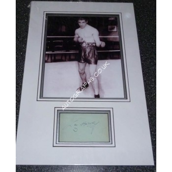 Len Harvey Boxing genuine authentic signed autograph display photo. COA UACC
