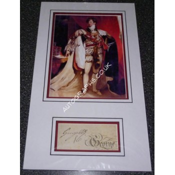 King George IV Royalty genuine authentic signed autograph display photo 2. COA UACC