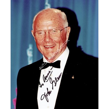 John Glenn original authentic genuine signed photo. COA UACC