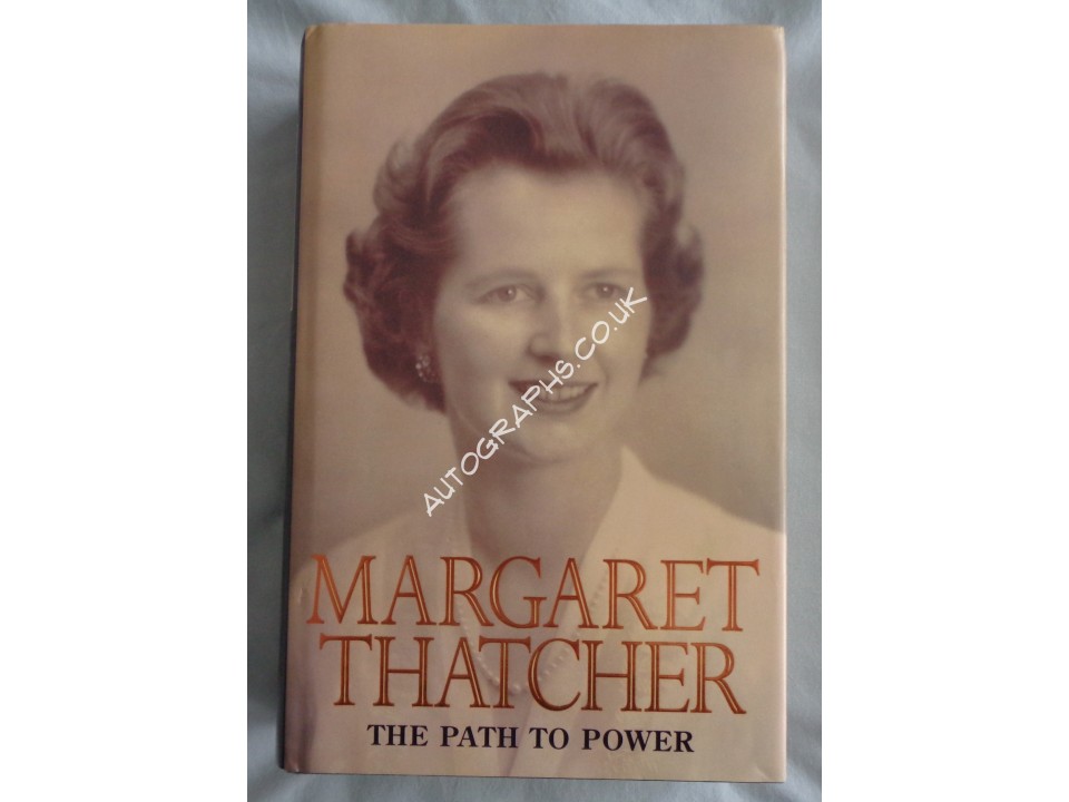 Margaret Thatcher PM authentic genuine signed autograph book 3. COA UACC