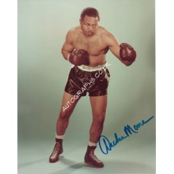 Archie Moore Boxing genuine authentic signed autograph signature photo. COA UACC