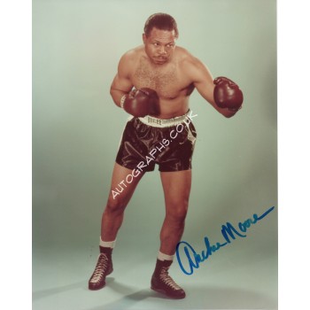 Archie Moore Boxing genuine authentic signed autograph signature photo. COA UACC