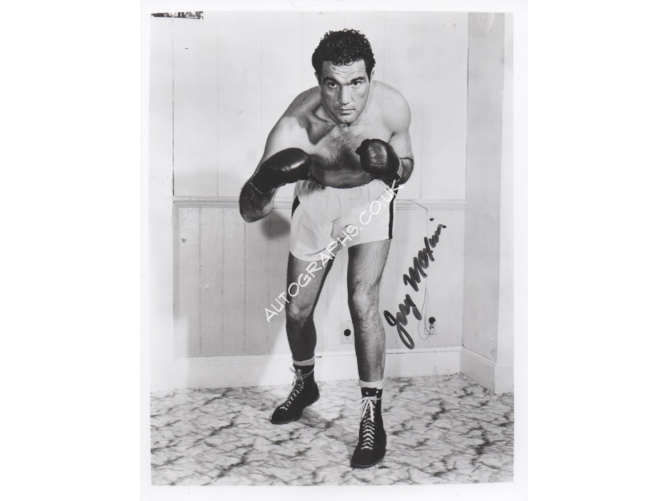 Joey Maxim Boxing Light Heavyweight genuine authentic signed autograph photo.. COA UACC