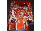 Kimi Raikkonen Michael Schumacher Ferrari F1 genuine authentic signed autograph yearbook.. COA UACC
