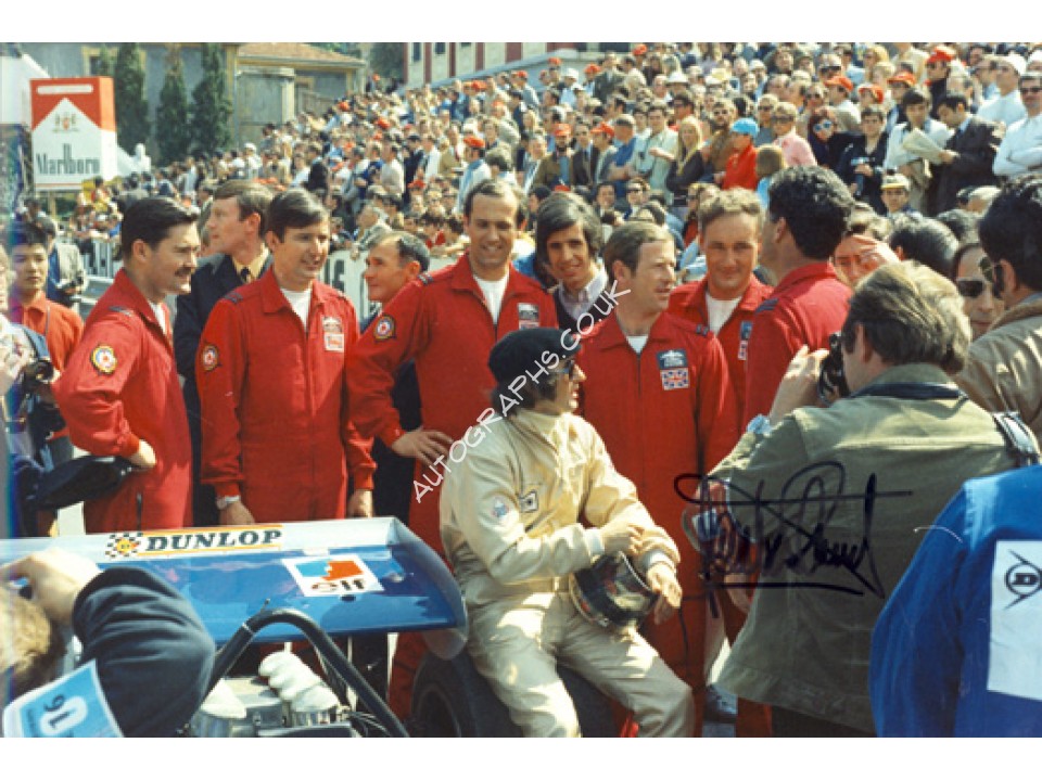 Jackie Stewart genuine signed authentic autograph photo. COA UACC Jackie Stewart genuine signed authentic autograph photo. COA UACC