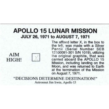 Apollo 15 James Jim Irwin genuine authentic autograph signed image.. COA UACC