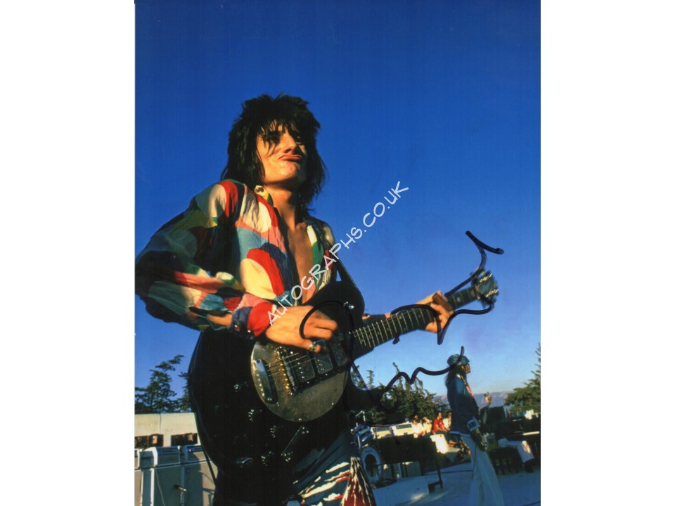 Ronnie Wood Faces Stones music genuine authentic autograph signed photo.. COA UACC