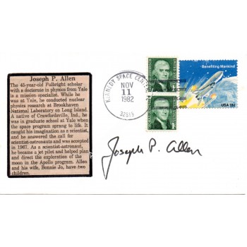 Joseph P Allen NASA astronaut space genuine authentic autograph signed FDC.. COA UACC