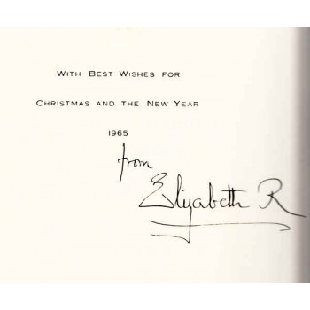 Queen Mother signed Christmas card authentic autograph signed photo.. COA UACC