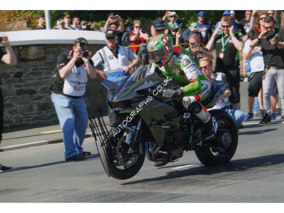 James Hillier Kawasaki IOM TT genuine authentic autograph signed photo. COA UACC James Hillier Kawasaki IOM TT genuine authentic autograph signed photo. COA UACC